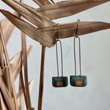 Patina Cracked Gold Earrings