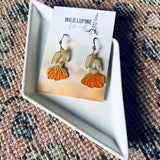 Begonia // Stained Glass Resin Earrings