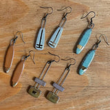 Olive & Natural Clay Earrings