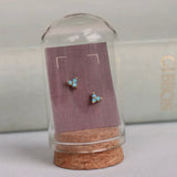 Turquoise Petal Stud Earrings