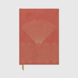 Terracotta Radiant Rays Suede Journal