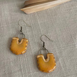 Scalloped Ceramic Earrings