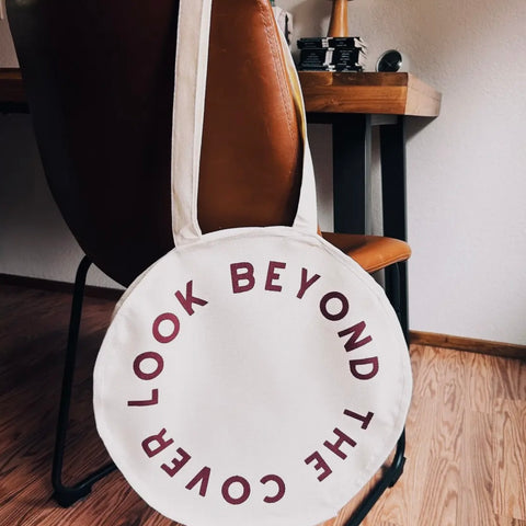 Look Beyond The Cover Circle Tote Bag