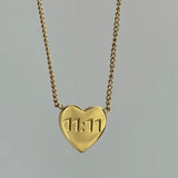 “11:11” Engraved Heart Necklace