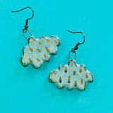 Ceramic Storm Cloud Earrings