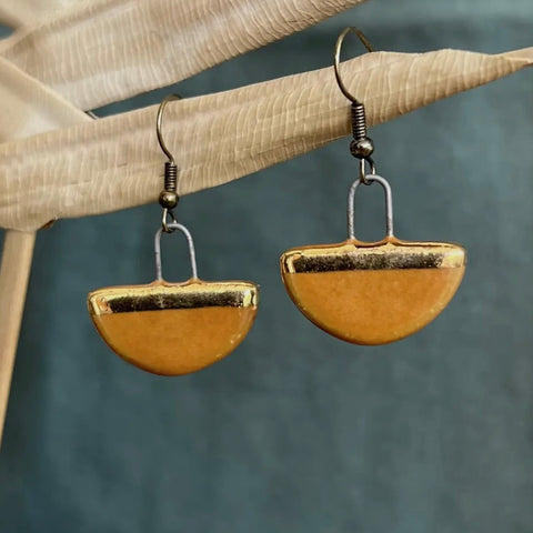 Ceramic Half-Dipped Earrings