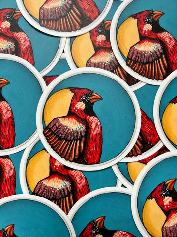 Dear Darlington Cardinal Round Sticker
