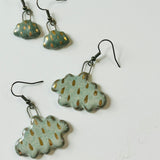 Ceramic Storm Cloud Earrings