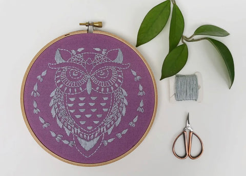 Owl Rikrack Embroidery Kits