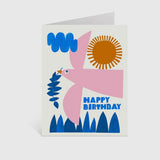 Happy Birthday Pink Bird Card