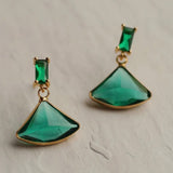 Vintage Jade Baguette Earrings