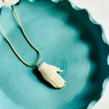 Ceramic Hand Necklace