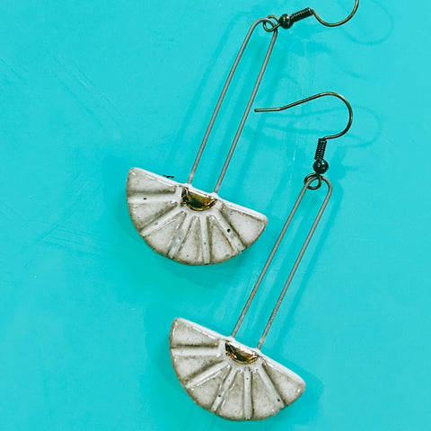 Ceramic Sunburst Earrings