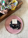 Black + White Splash Scrunchie