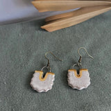 Scalloped Ceramic Earrings