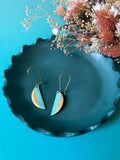 Sea foam Turquoise Enamel Earrings