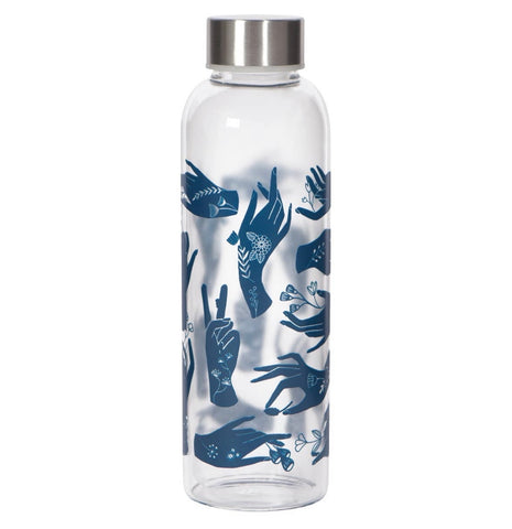 Hands Sustain Glass Waterbottle