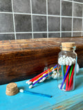 Rainbow Matches in Corked Glass Vial