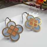 Clover // Stained Glass Resin Earrings