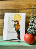 Hummingbird Watercolor Stained Glass Print