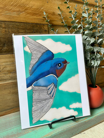 Bluebird & A Blue Blue Sky Print