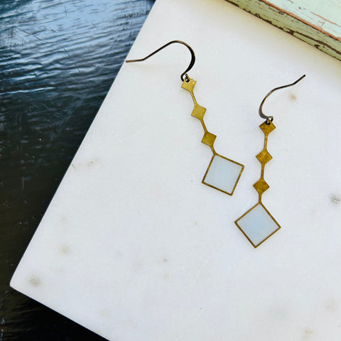 Deco Stained Glass Resin Earrings