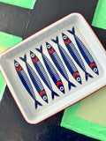 Mur by Ayca x CCH Anchovies Small Rectangle Tray, Red Rim