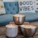 Metallic Brushed Concrete Candles
