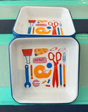 Lisa Congdon x CCH Scissors Enamelware Small Square Tray