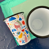 Lisa Congdon x CCH Pink Dog Enamelware  14 oz Tumbler