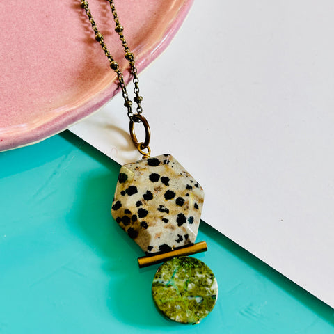 Cival OOAK Stone Drop Necklace