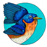 Dear Darlington Bluebird Flying Sticker