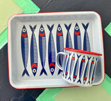 Mur by Ayca x CCH Anchovies Small Rectangle Tray, Red Rim