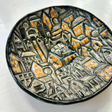 City Skyline Round Platter