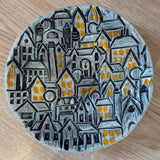 City Skyline Round Platter