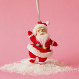 Retro Dancing Santa Holiday Ornament