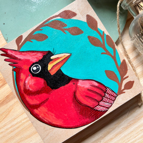 Dear Darlington Original Illustration:Cardinal