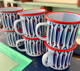 Mur by Ayca x CCH Anchovies 16 oz Large Mug, Red Rim