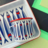Mur by Ayca x CCH Anchovies Small Rectangle Tray, Red Rim