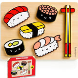 Sushi Friends: Wooden Tray Puzzle