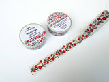 Red Scrolling Flower Decorative Washi Tape 