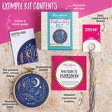Celestial Hare Mini Embroidery Kit | Craft Kit for Beginners