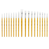 Studio Mixed Media White Nylon Brush Set – 18 pc