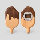 Ice Cream Shaped Magnetic Wooden Bottle Opener
