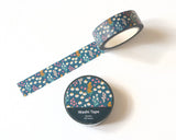 Dark Blue Garden Floral Washi Tape