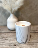Biophilia: White Marble + Pure Fresh Air Scented Candle