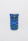 Quilted Sunglasses Case, Blue Scandinavian Floral