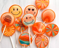 Choose Happy Lollipops, Peach Flavor-Vegan