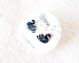 Black Swan Bird Stud Earrings