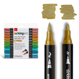 PRO Twin-Tip™ Acrylic Paint Pens - 24 Metallic Colors
